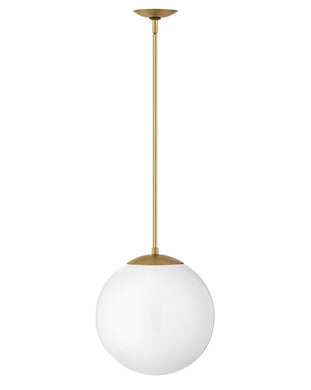 Hinkley - 3744HB-WH - LED Pendant - Warby - Heritage Brass
