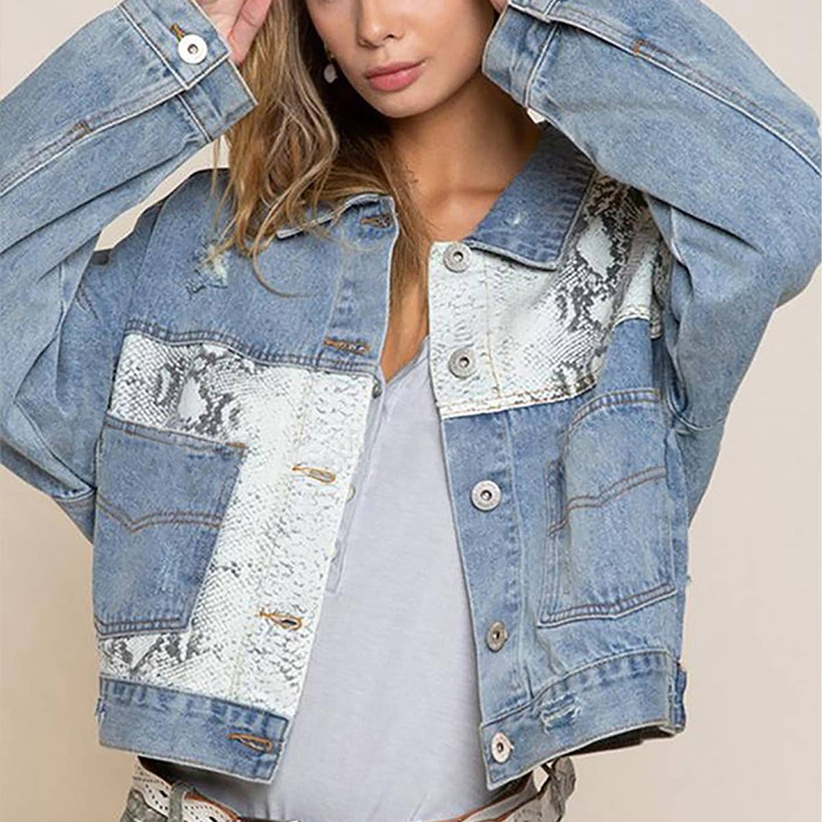Fashion Leopard Print Ripped Jean Jacket_CWOCO1193: LEOPARD / (S) 1
