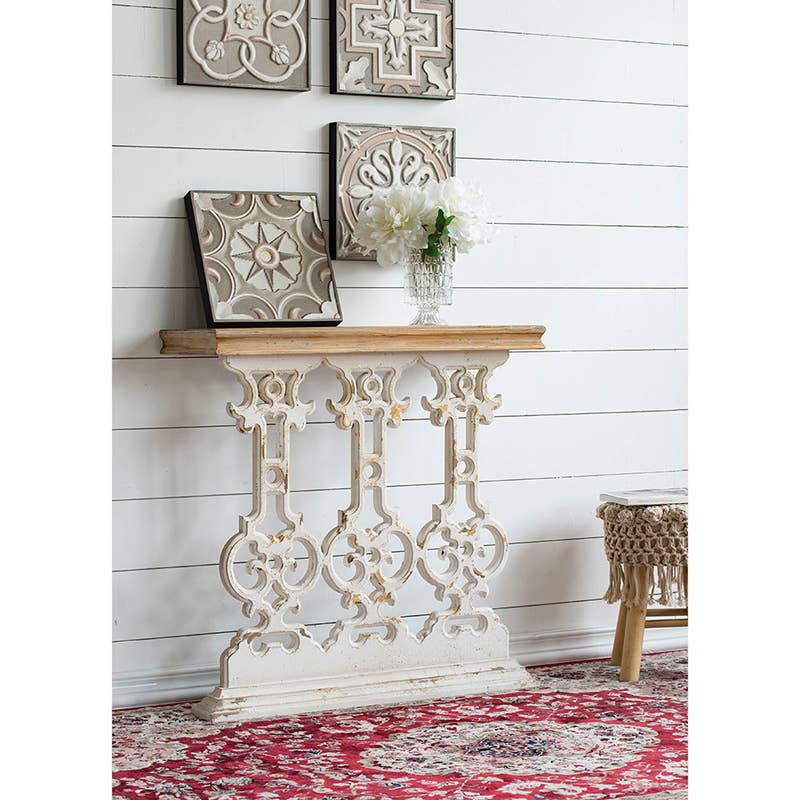 32x12x32" Rustic Fir Wood Console Table
