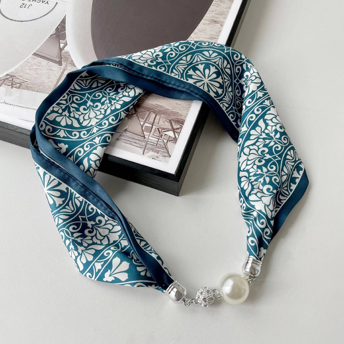 Magnetic Silk Scarf Necklace – Elegant Neck Wrap_CWASC0752: TYPE7 / (OS) 3