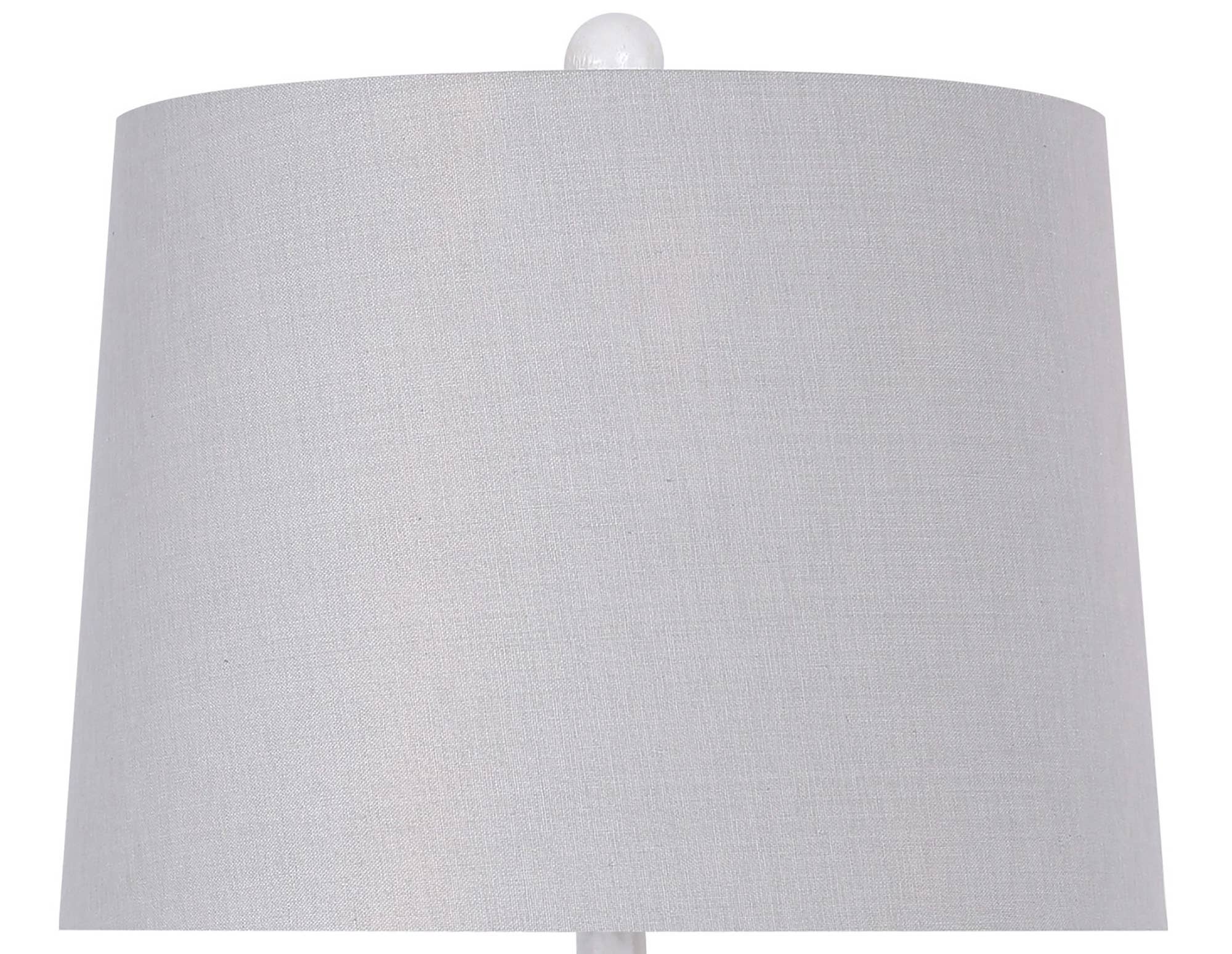 32" Polyresin Table Lamp w/ Reclaimed Grey Finish: Reclaimed Grey w/ Natural Linen