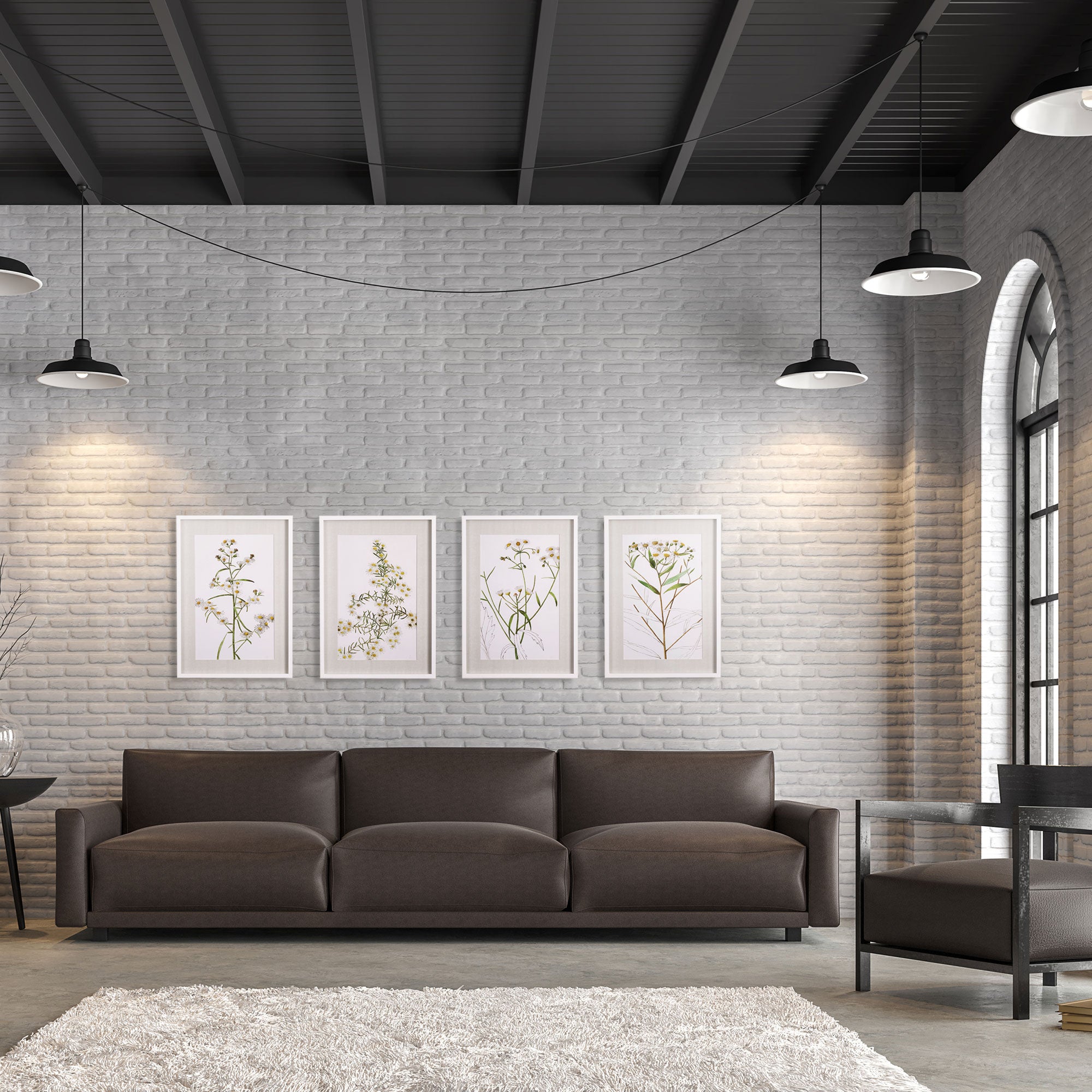 DAISY PRINTS, SET OF 4