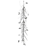 48 Inch Black w/Purple Glitter Twig & Bat Garland
