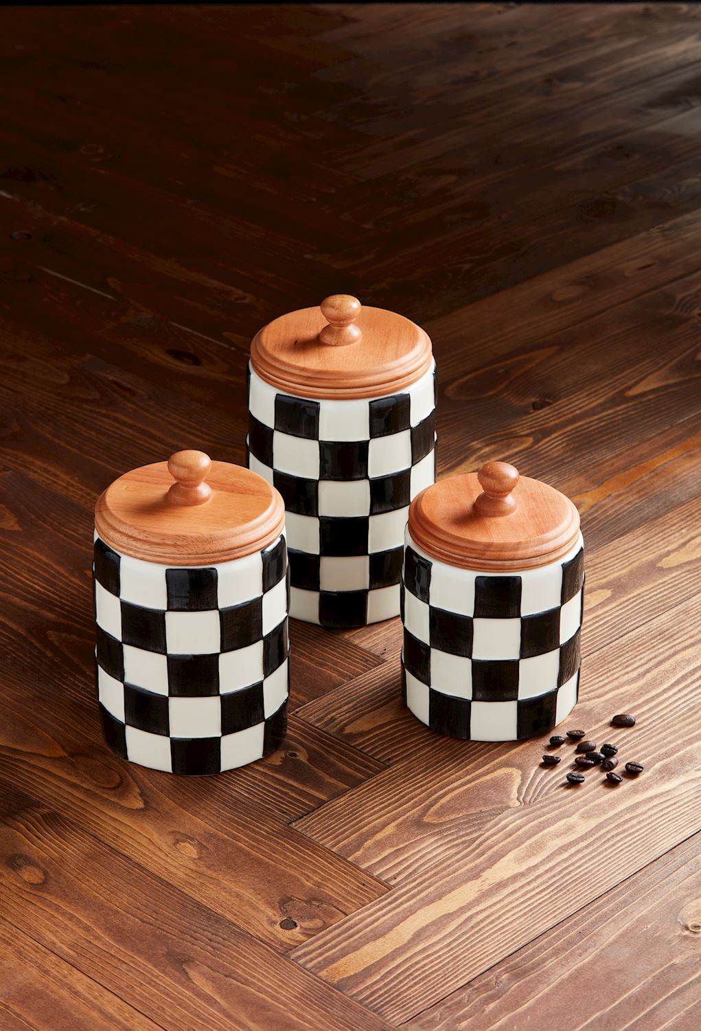 Black & White Check Canister - 3 Sizes