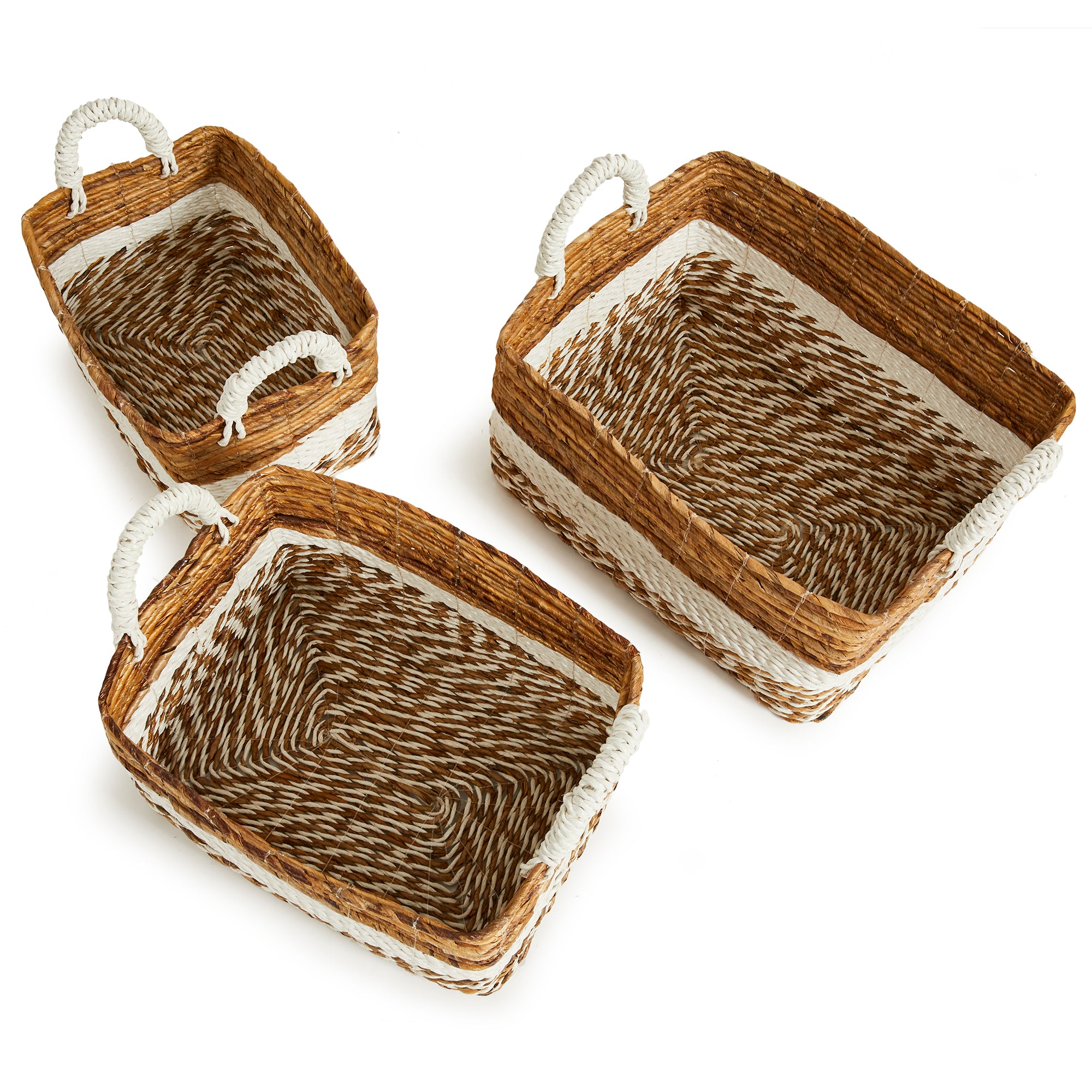 KEY LARGO RECTANGULAR BASKETS, SET OF 3