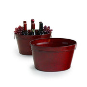 Deep Oval Tub in Transparent Red