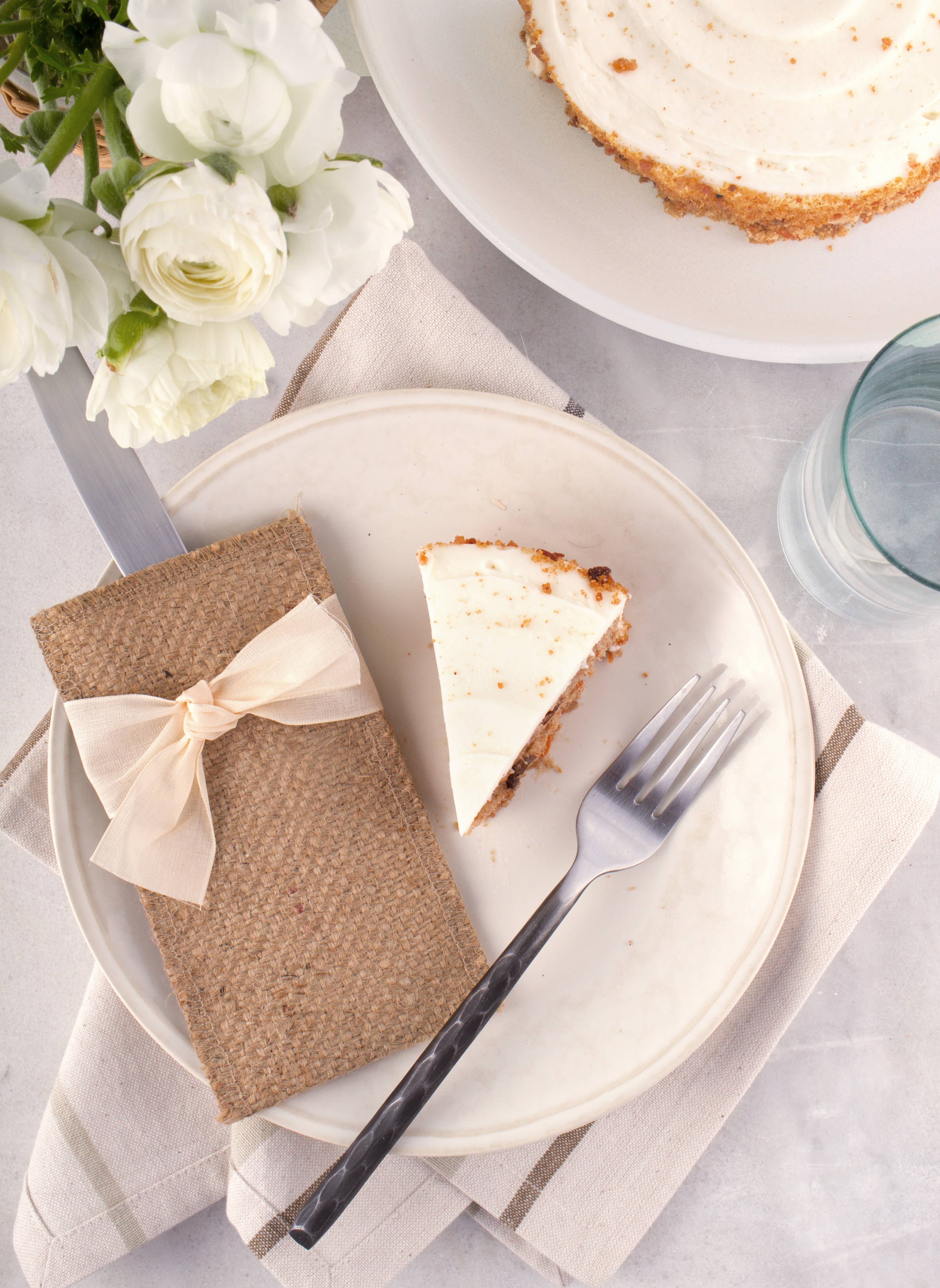 Hand Tied Ribbons - Cream - Flatware Pouch