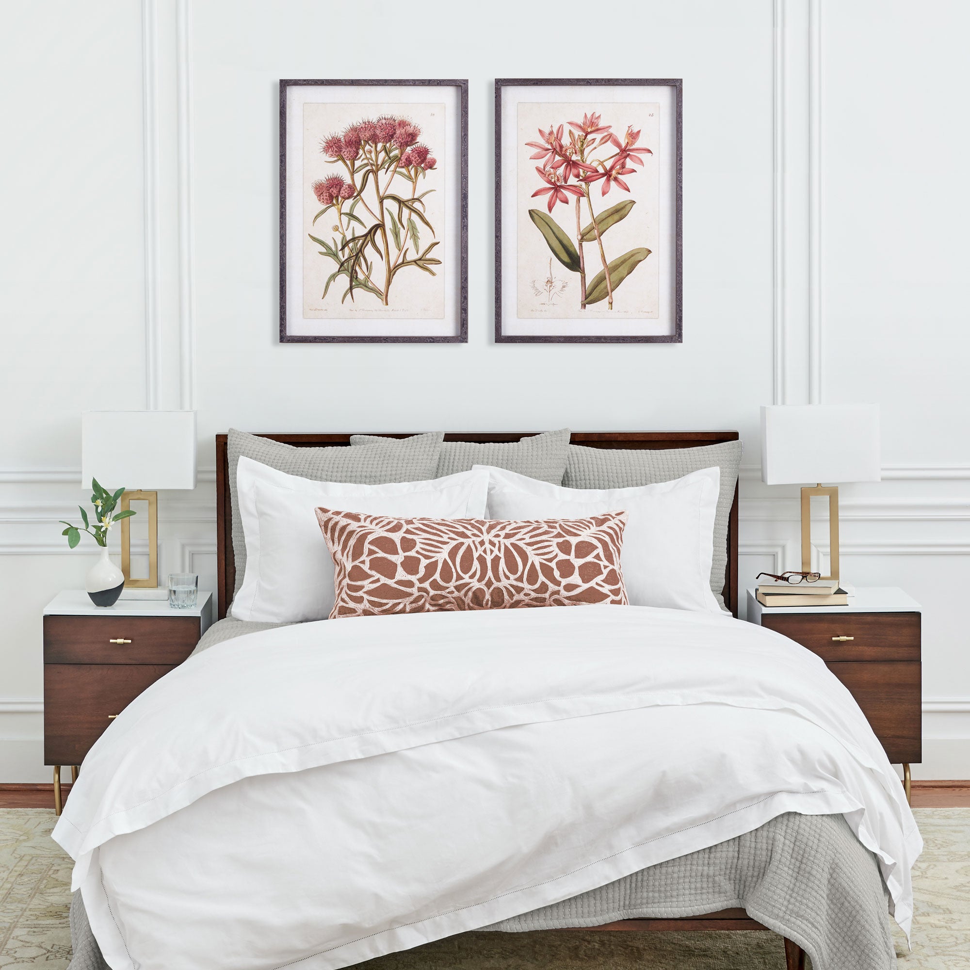 PRETTY IN PINK VINTAGE PRINTS, SET OF 2