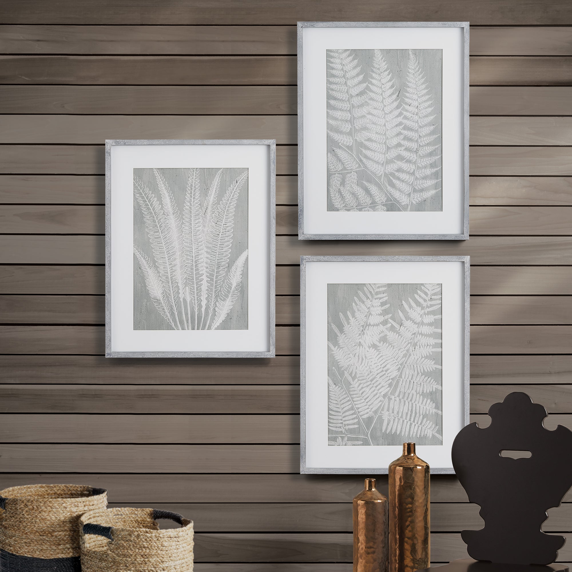 FERN FROND PRINTS, SET OF 3