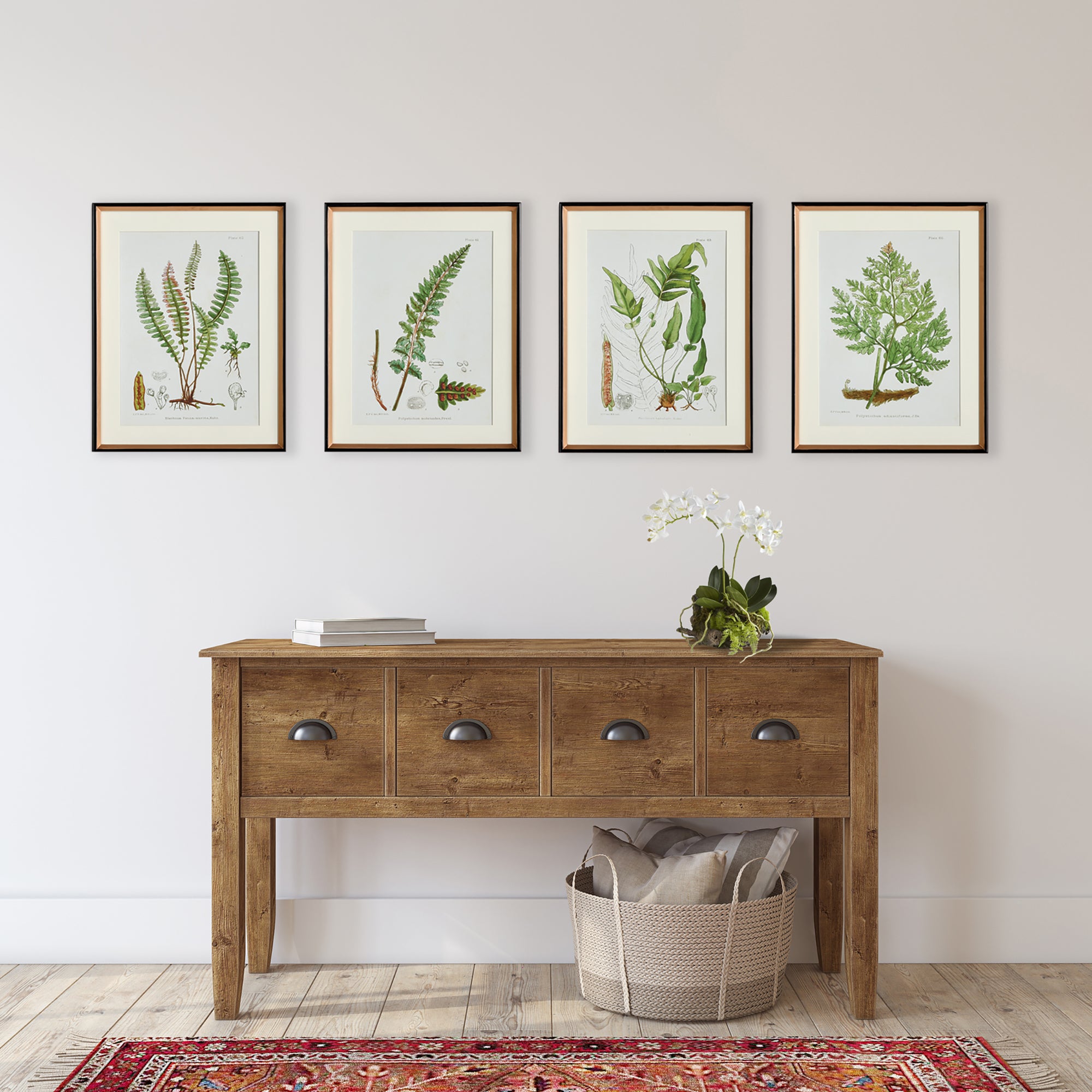 STRUCTURAL FERN STUDY, SET OF 4