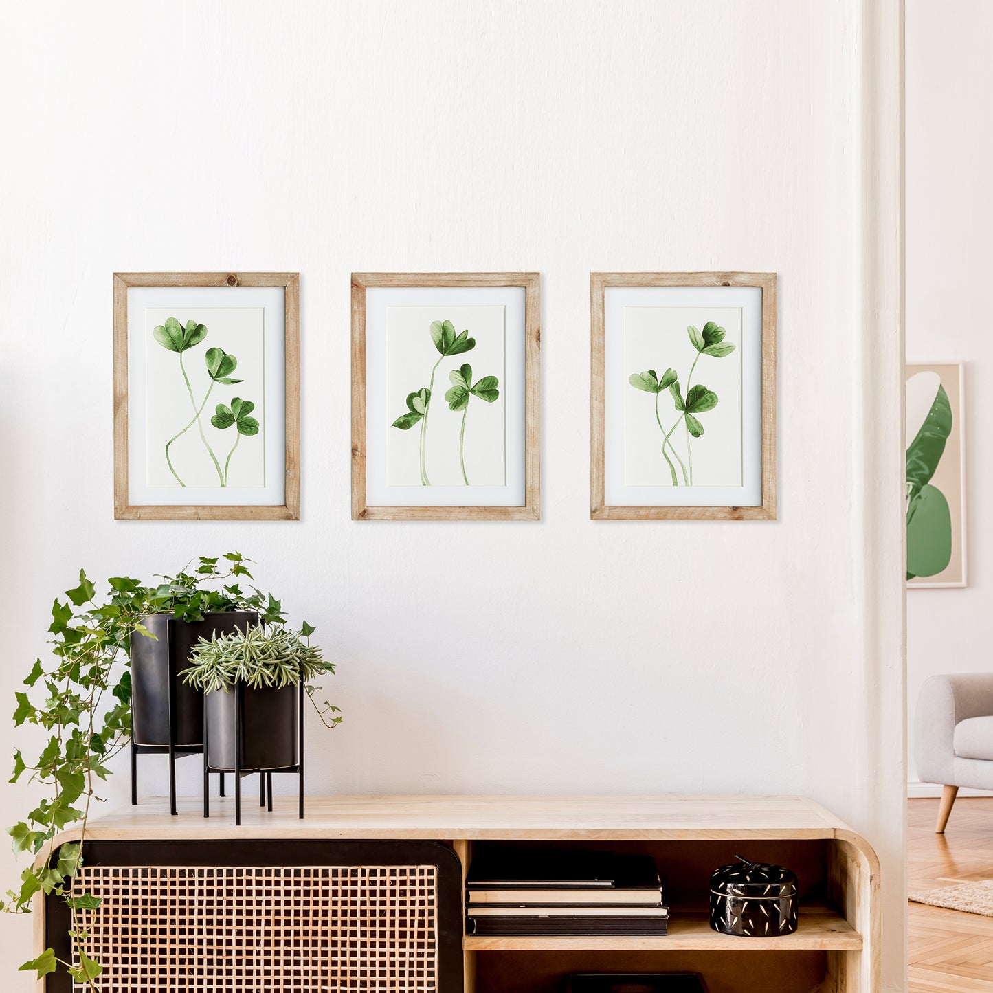 CLOVER CUTTINGS PETITE PRINTS, SET OF 3