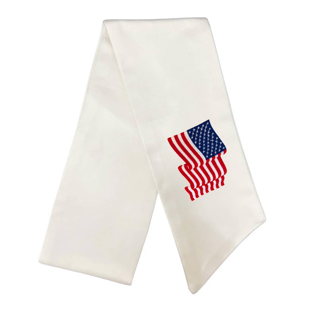 American Flag Wreath Sash