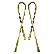 Fold Over Post Earring, Brass: Brass / Brass Based Jewelry