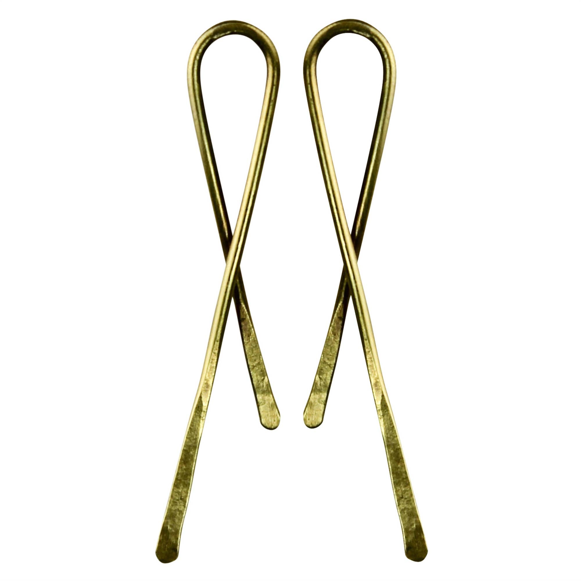 Fold Over Post Earring, Brass: Brass / Brass Based Jewelry