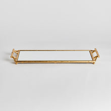 Load image into Gallery viewer, Daphne Narrow Mirrored Tray With Handles
