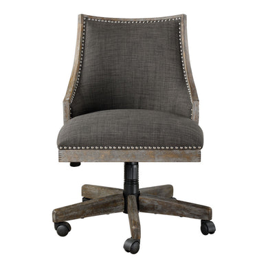 Uttermost - 23431 - Desk Chair - Aidrian - Polished Nickel