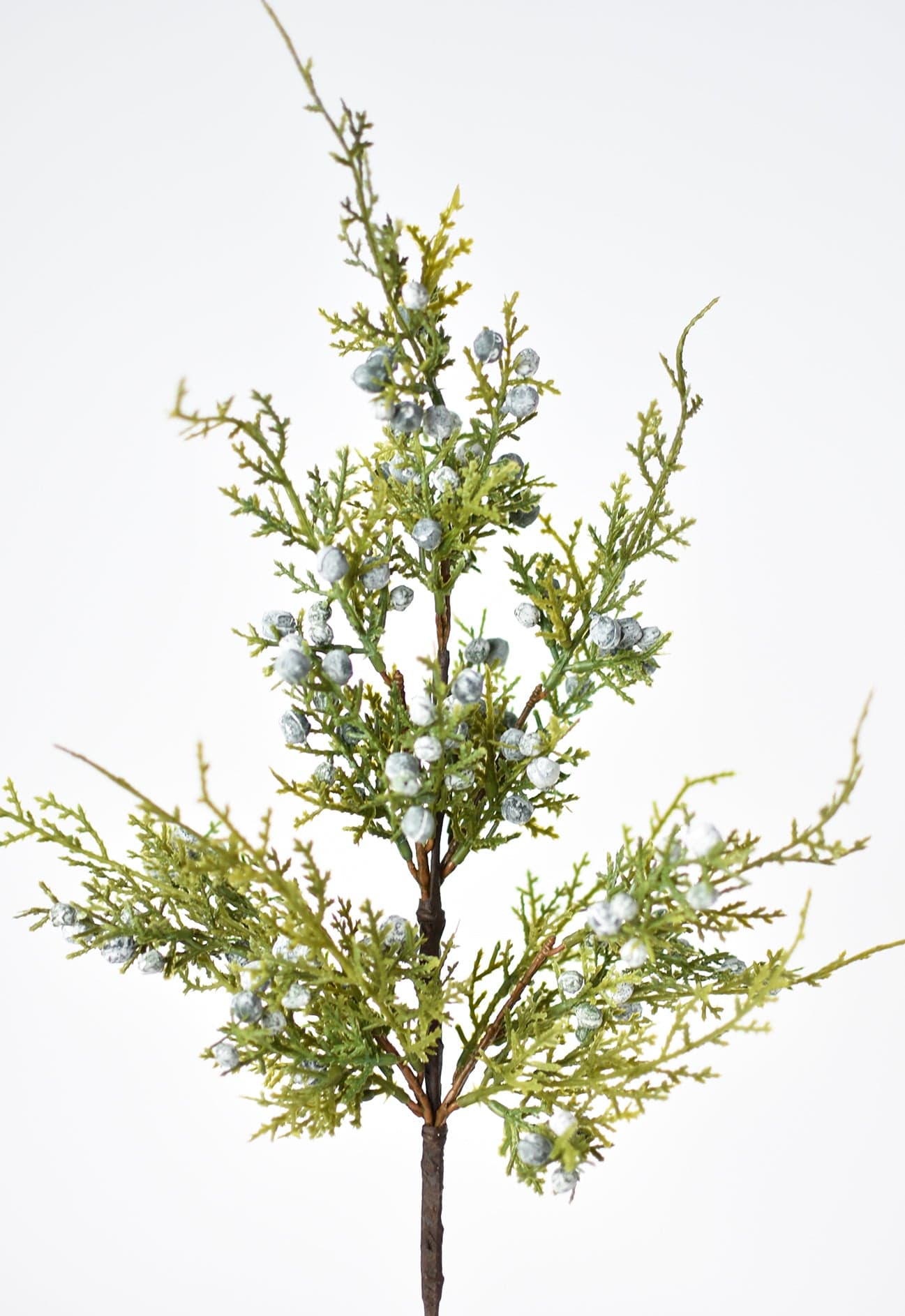 18" Faux Juniper Berry Greenery Stem