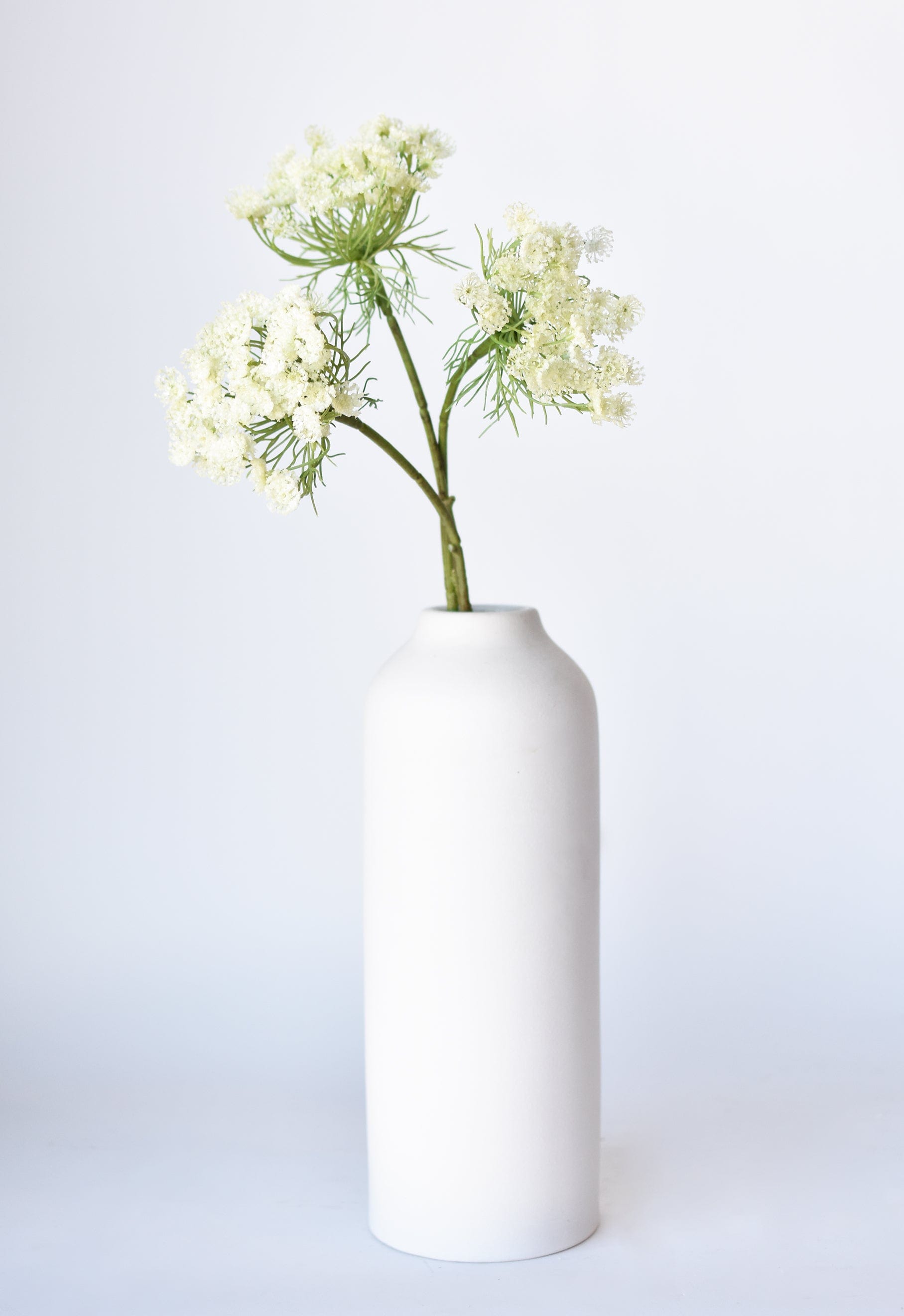 23" Faux White Queen Anne's Lace Stem