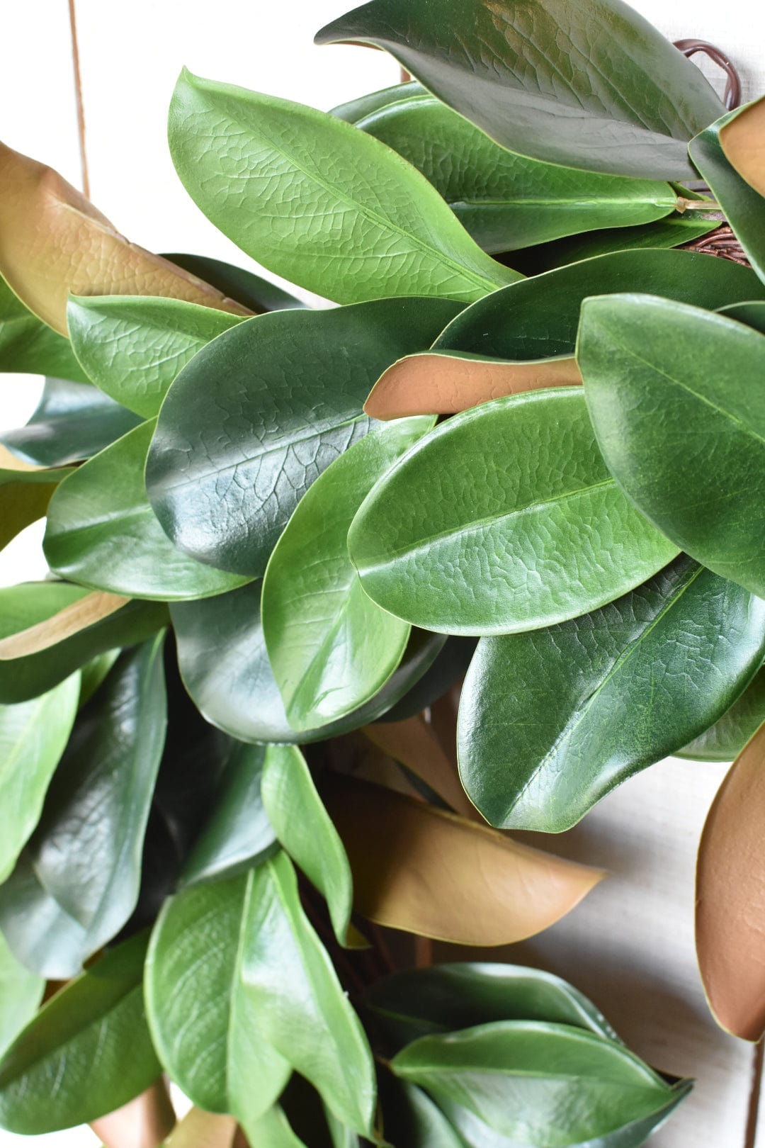 27" Faux Magnolia Leaf Wreath