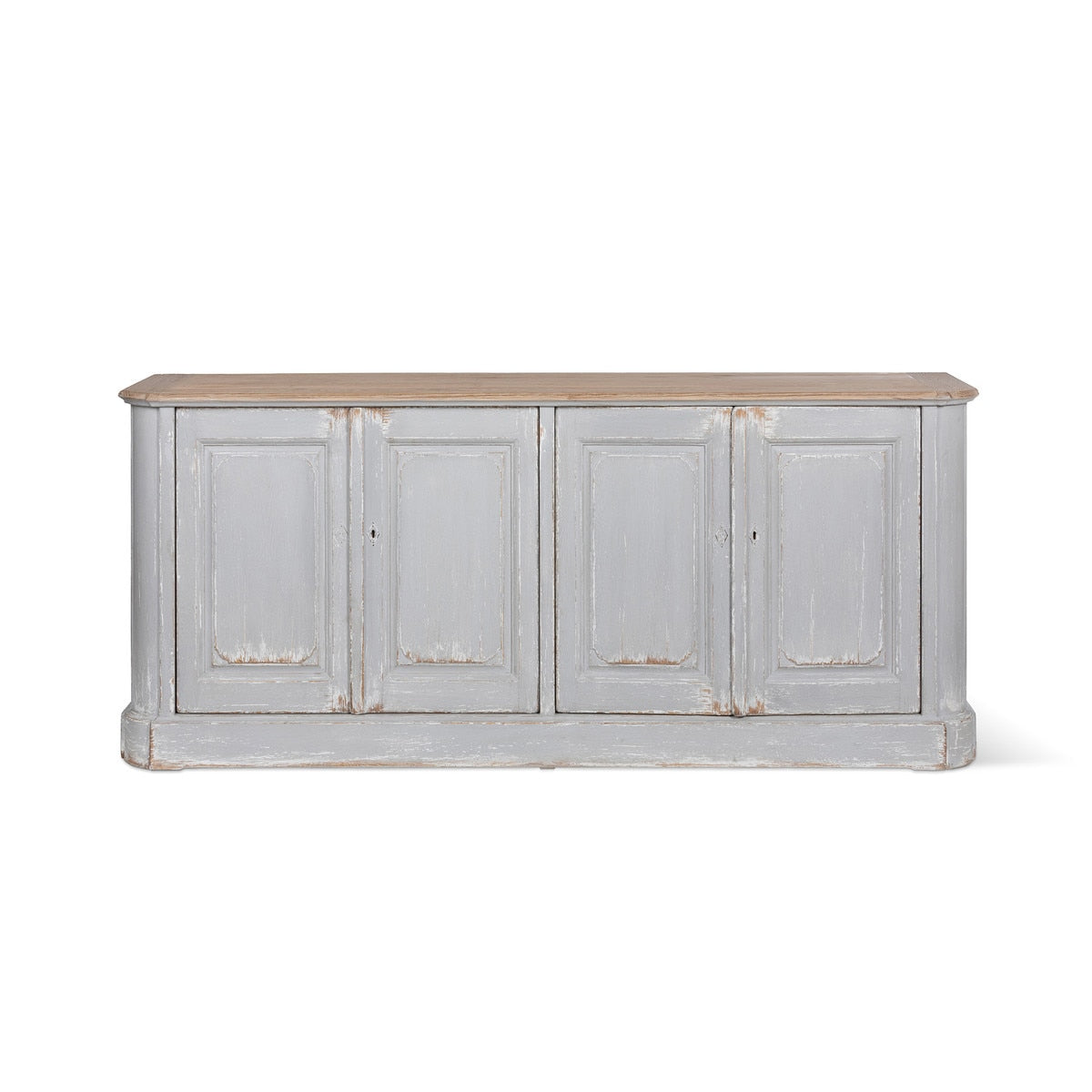 Painted French Sideboard | Distressed Pale Blue-Gray Storage