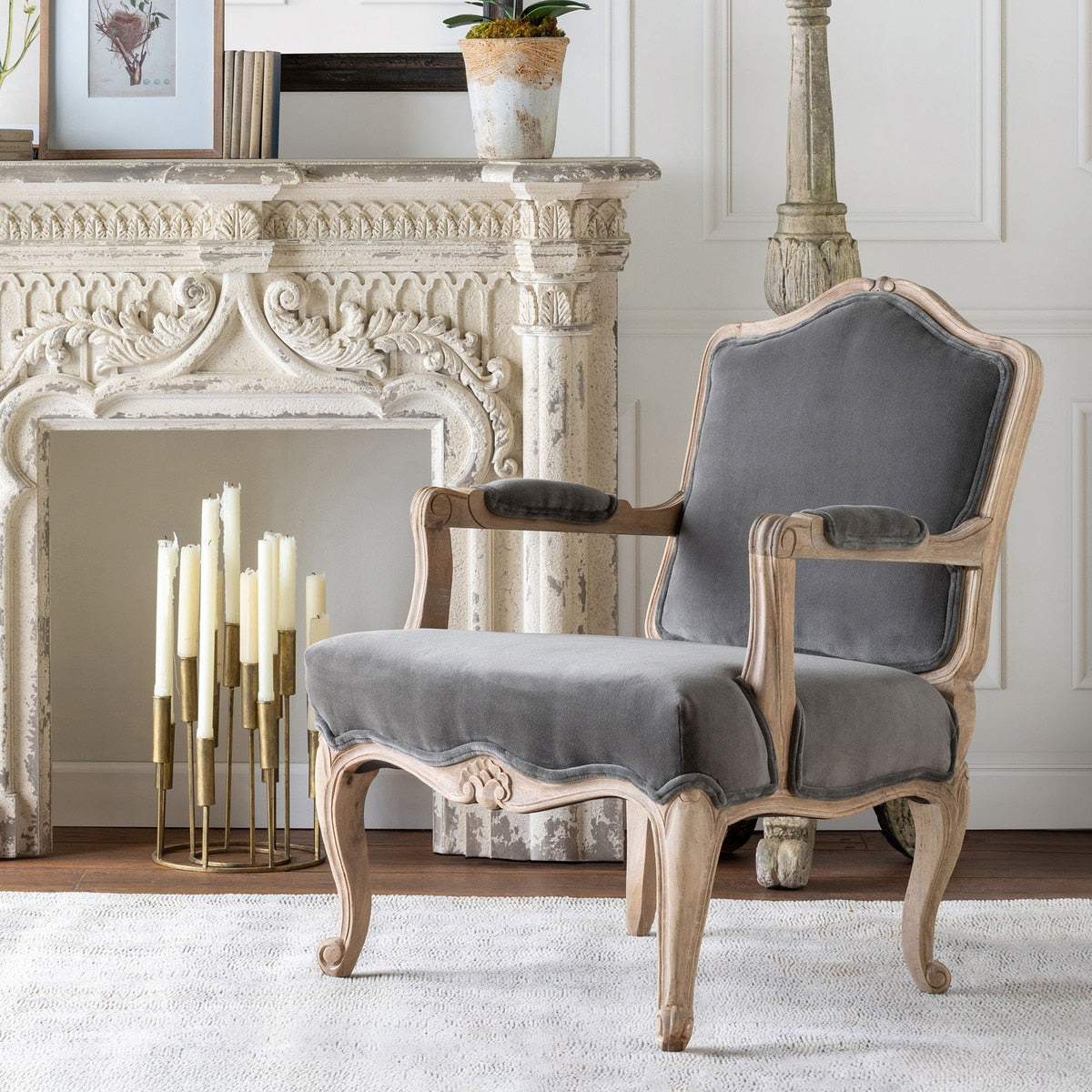 Chloe Velvet Upholstered Arm Chair | Luxurious Velvet Accent Chair