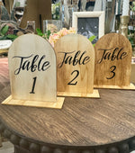 Wooden Arch Table Numbers, Perfect for Wedding and Event Tables