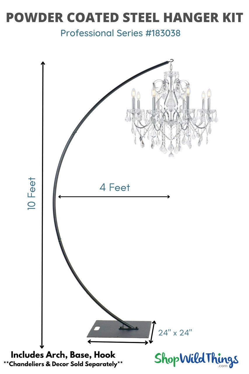 Over the Table Curved Hanging Chandelier, Cake or Floral Display Stand