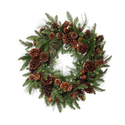 Mixed Pine and Pine Cone Wreath | Rustic Holiday Wreath Décor
