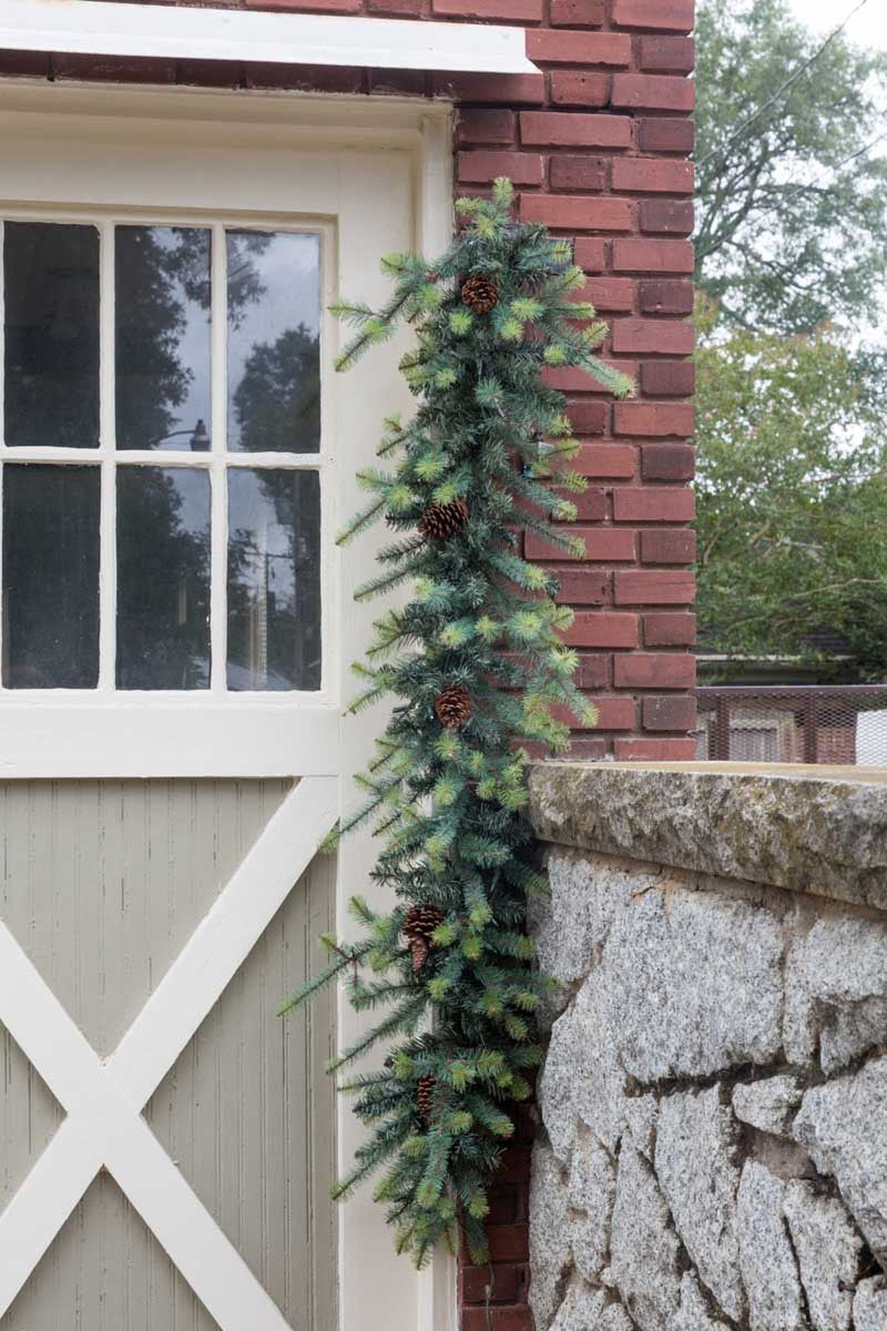 Blue Spruce Garland with LED Set of 2 | Festive Lighted Holiday Garland