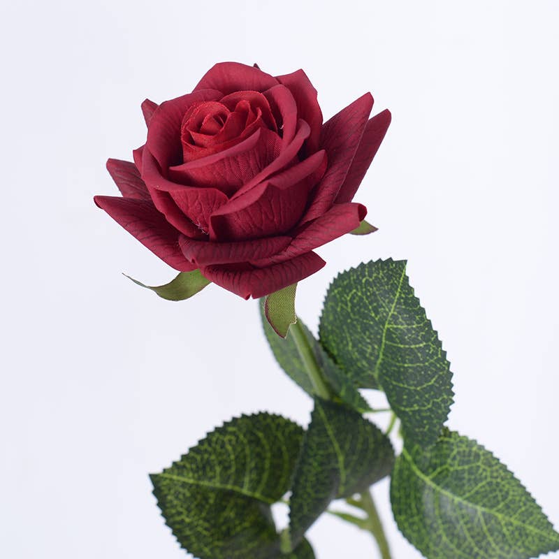 Pack of 48 stems-real touch rose: Stark White