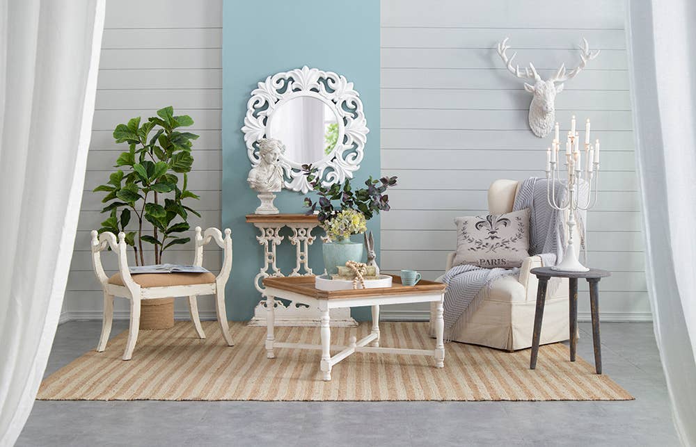 32x12x32" Rustic Fir Wood Console Table