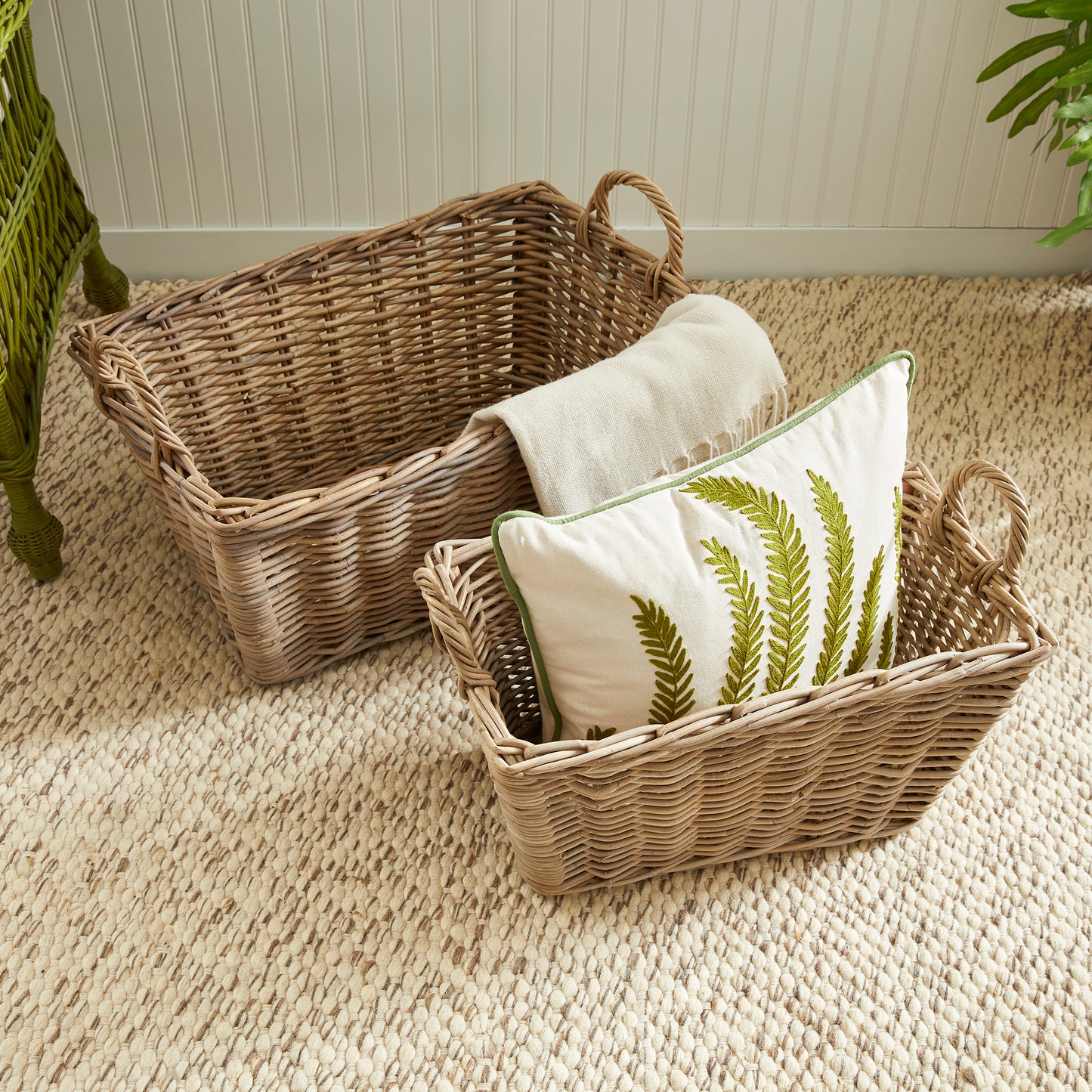NORMANDY LAUNDRY BASKETS, SET OF 2