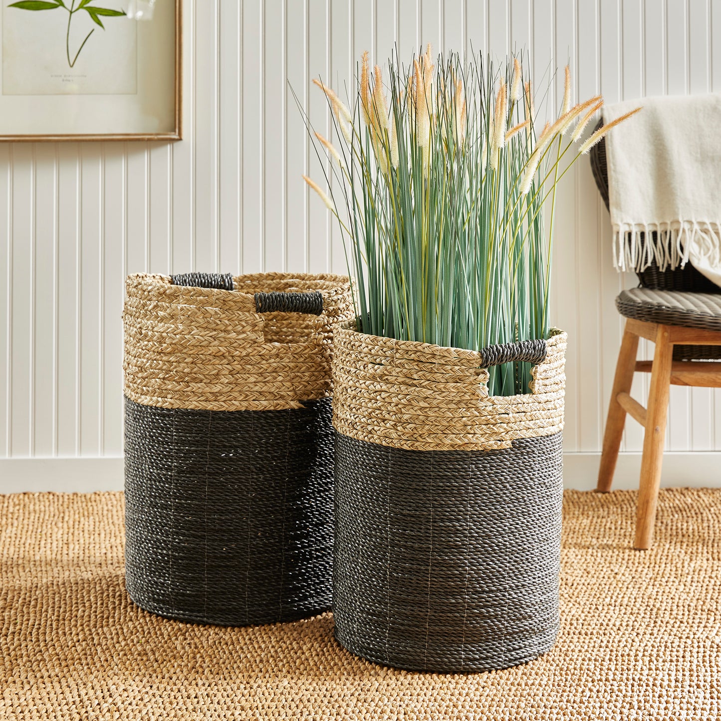 MADURA HAMPER BASKETS, SET OF 2