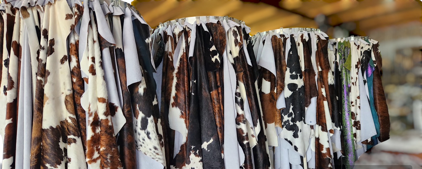 Assorted color cowhides