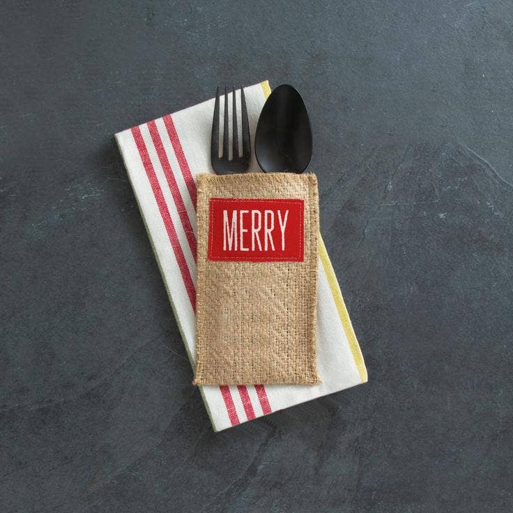 Merry Patch, Christmas - Flatware Pouch
