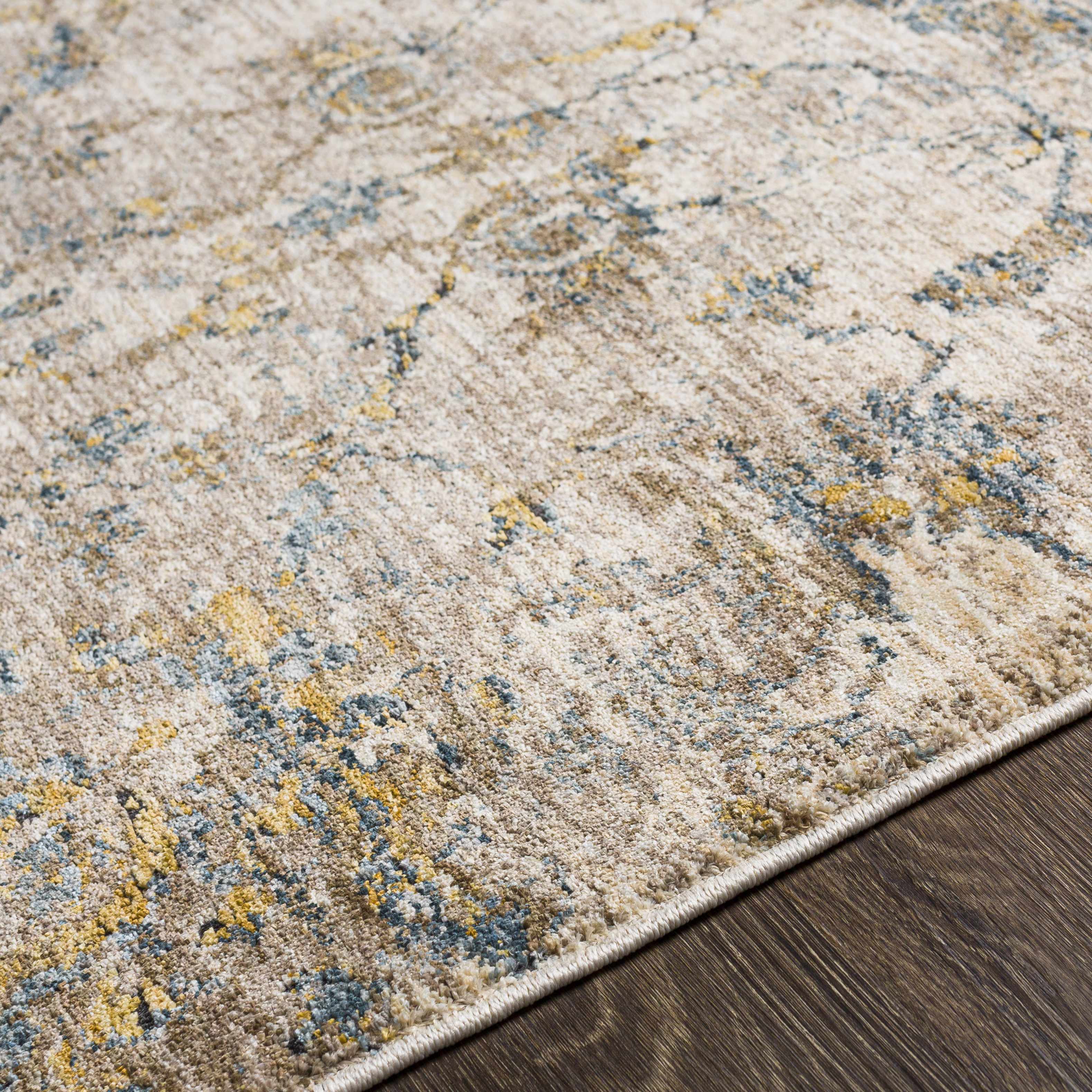 Morinville Teal Floral Rug