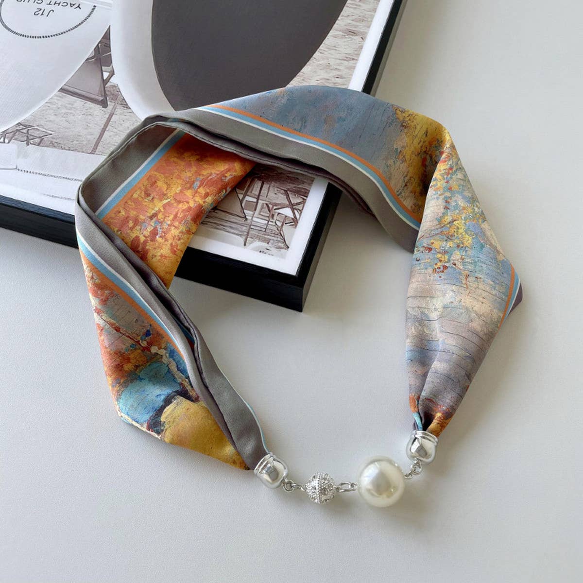 Magnetic Silk Scarf Necklace – Elegant Neck Wrap_CWASC0752: TYPE7 / (OS) 3