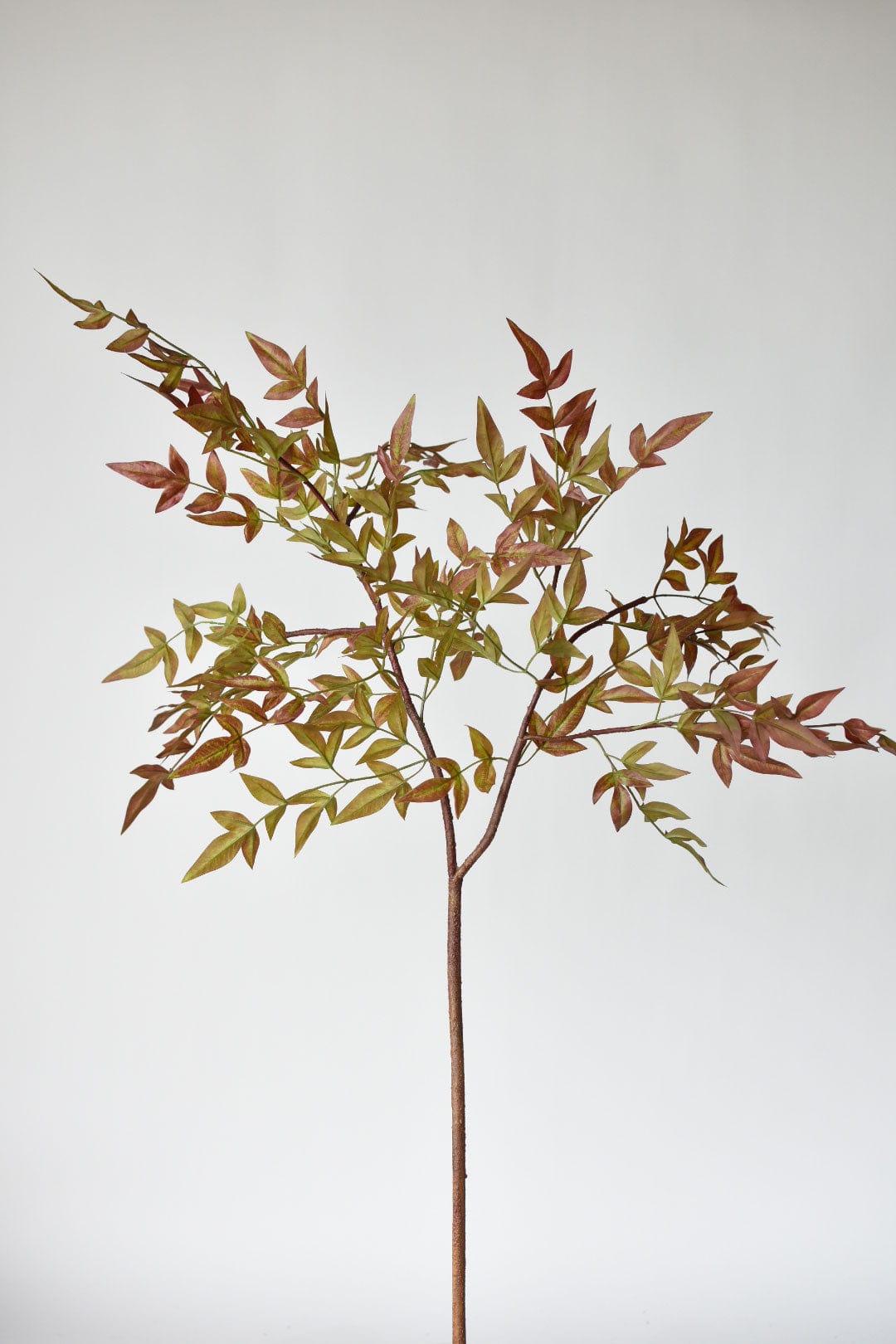 40" Faux Nandina Fall Foliage - Green/Burgundy