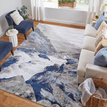 Load image into Gallery viewer, Gaspar Modern Abstract, Blue/Gray/White, 1&#39;-8&quot; x 2&#39;-10&quot; Accent Rug
