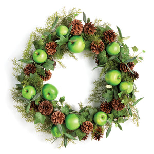Apple & Mixed Botanicals Wreath 24"