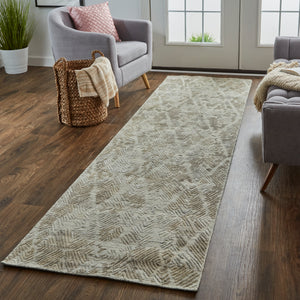 Elias Modern Abstract, Gray/Taupe, 2'-9" x 10' Runner