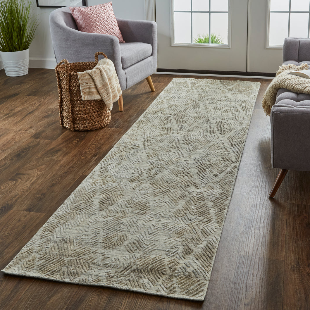 Elias Modern Abstract, Gray/Taupe, 2'-9