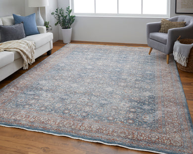 Marquette Transitional Oriental, Blue/Red, 2' x 3' Accent Rug