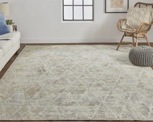 Elias Modern Abstract, Gray/Taupe, 3'-6" x 5'-6" Accent Rug