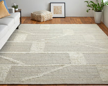 Load image into Gallery viewer, Ashby Transitional Geometric, Tan/Ivory, 9&#39;-6&quot; x 13&#39;-6&quot; Area Rug

