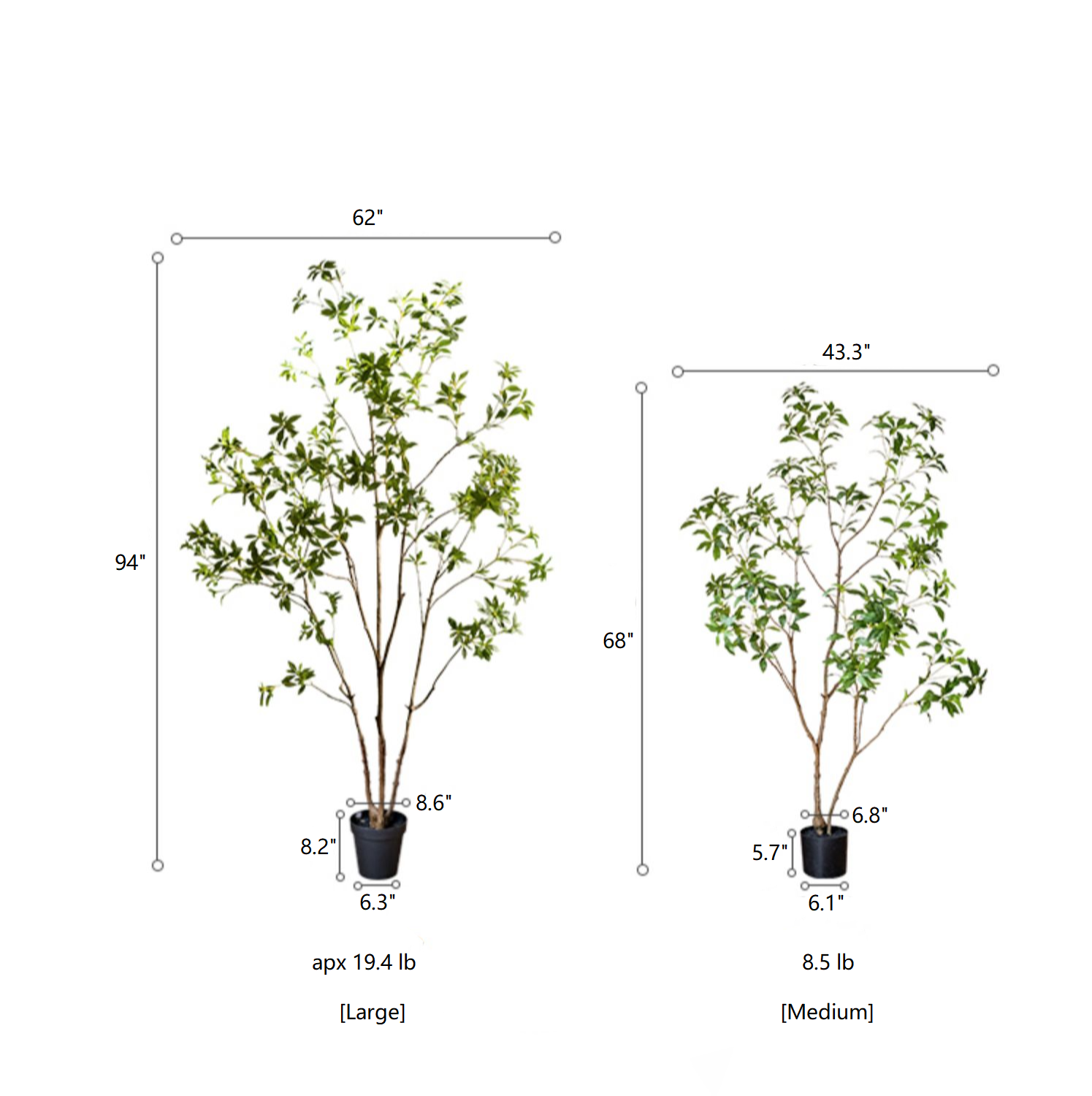 Artificial Japanese Enkianthus Tree: Small