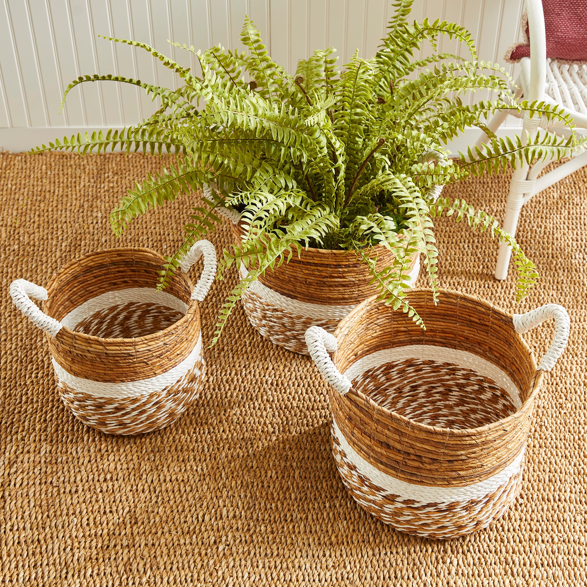 KEY LARGO ROUND BASKETS, SET OF 3