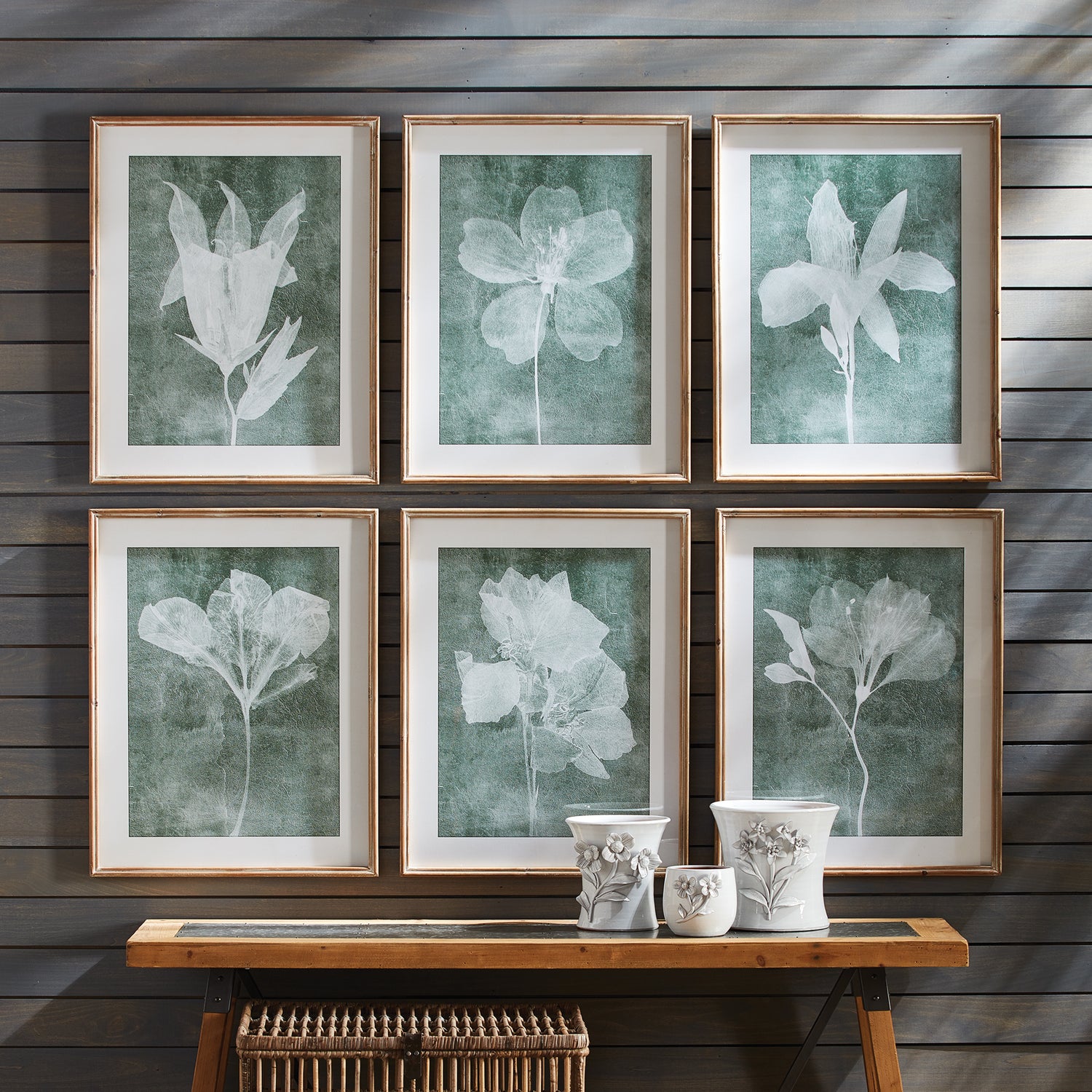 Translucent Floral Prints, Set Of 6