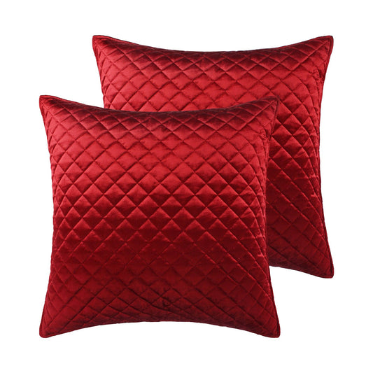 Red Velvet Euro Sham