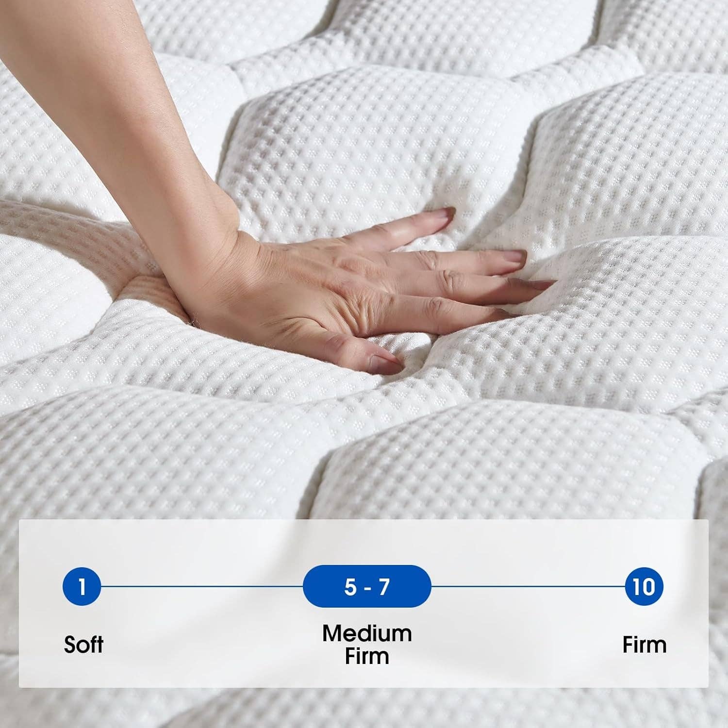 King Size Hybrid Mattress Gel Memory Foam Pocket Springs: King / 12 Inch Firm